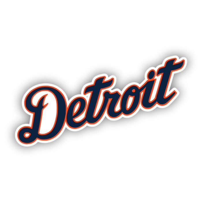 Detroit Tigers - Cursive Detroit - Iron On - Custom Size