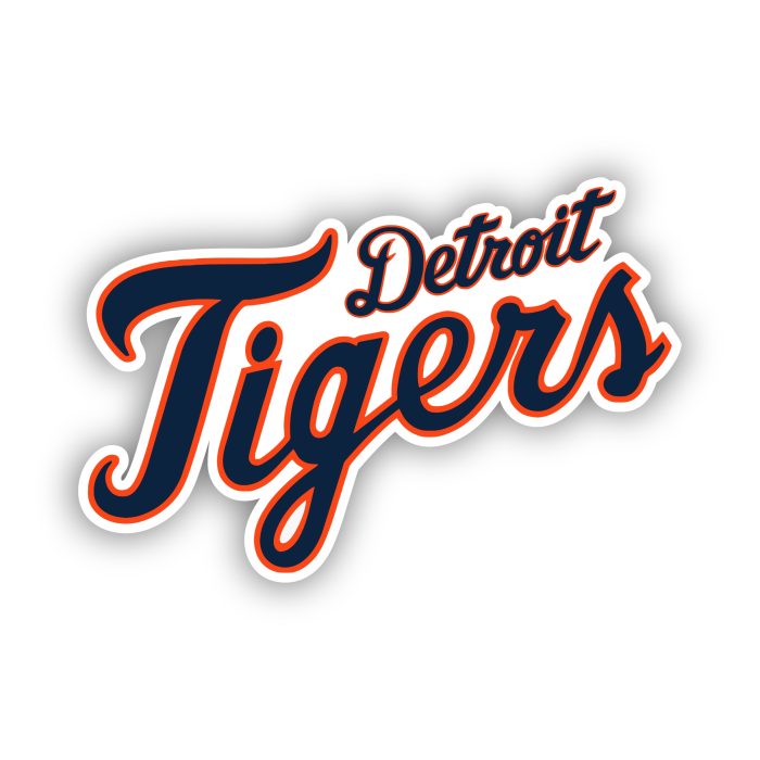 Detroit Tigers - Cursive Detroit Tigers - Iron On - Custom Size