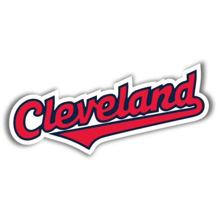 Cleveland Indians - Cleveland Cursive - Iron On - Custom Size