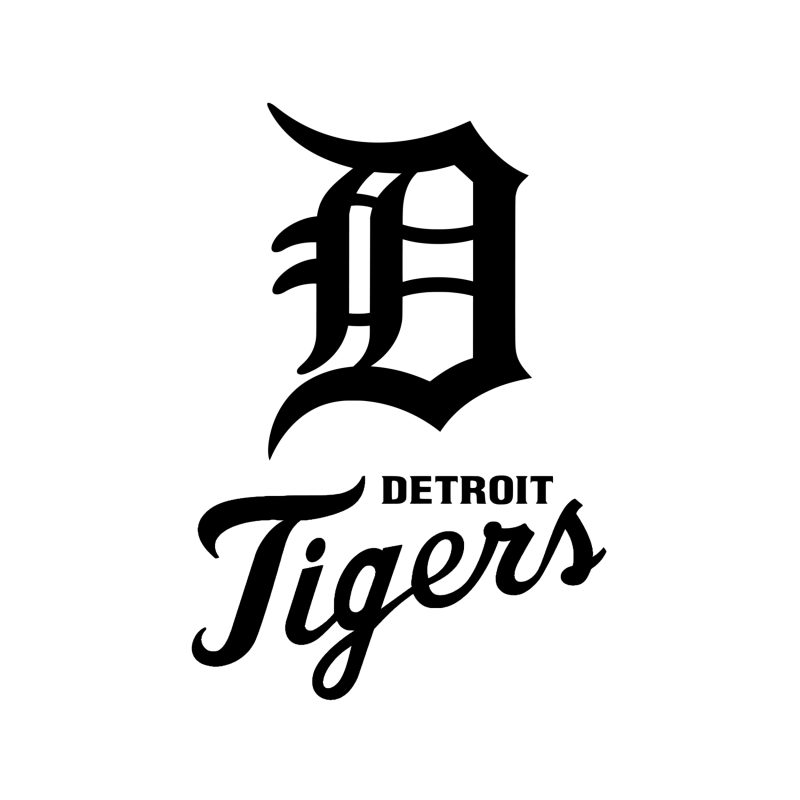 Detroit Tigers - D Tigers - Iron On - Custom Size
