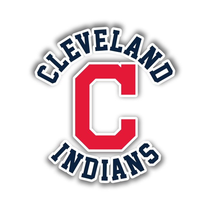 Cleveland Indians - Red C with Name  - Iron On - Custom Size