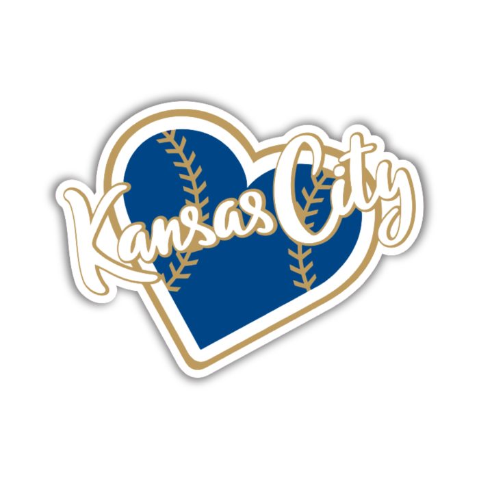 Kansas City Royals - Heart - Iron On - Custom Size