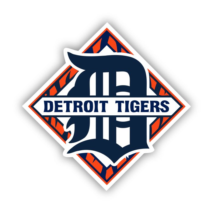 Detroit Tigers - Detroit Tiger Diamond - Iron On - Custom Size