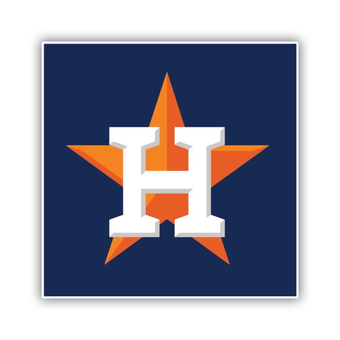 Houston Astros - Blue Square - Iron On - Custom Size