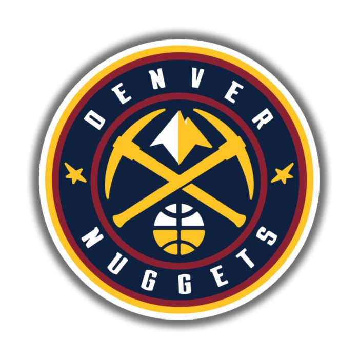 Denver Nuggets - Blue Circle With Name - Iron On - Custom Size