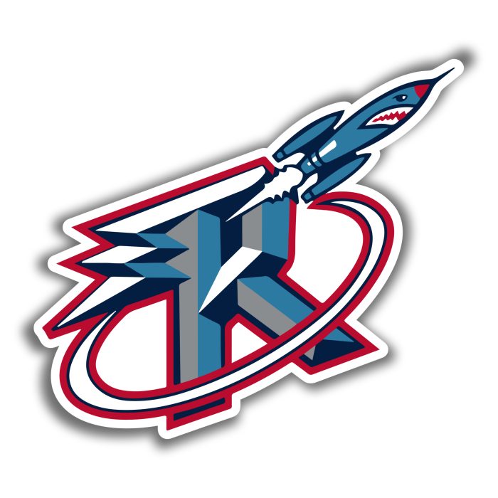 Houston Rockets - R With Rocket - Iron On - Custom Size