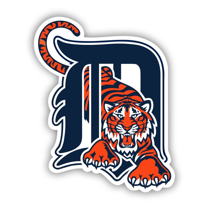 Detroit Tigers - Tiger in D - Iron On - Custom Size