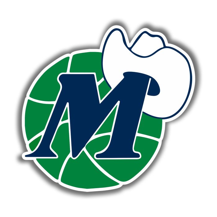 Dallas Mavericks - Basketball With Hat - Iron On - Custom Size