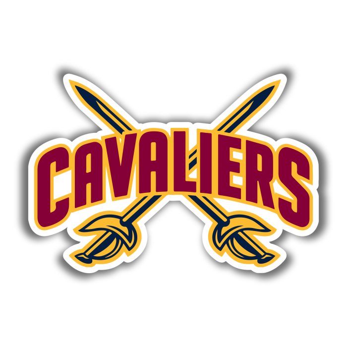 Cleveland Cavaliers - Cavaliers With Swords - Iron On - Custom Size