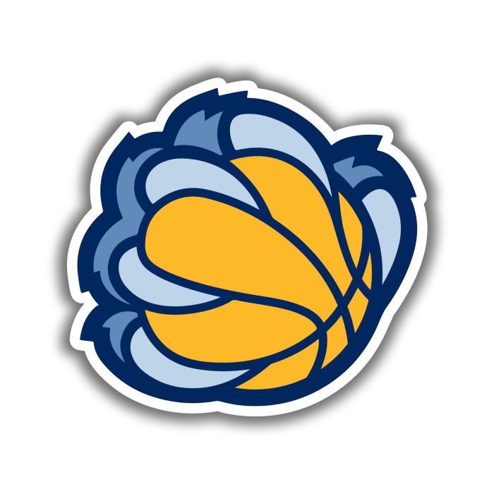 Memphis Grizzlies - Claw With Basketball - Temporary Tattoo