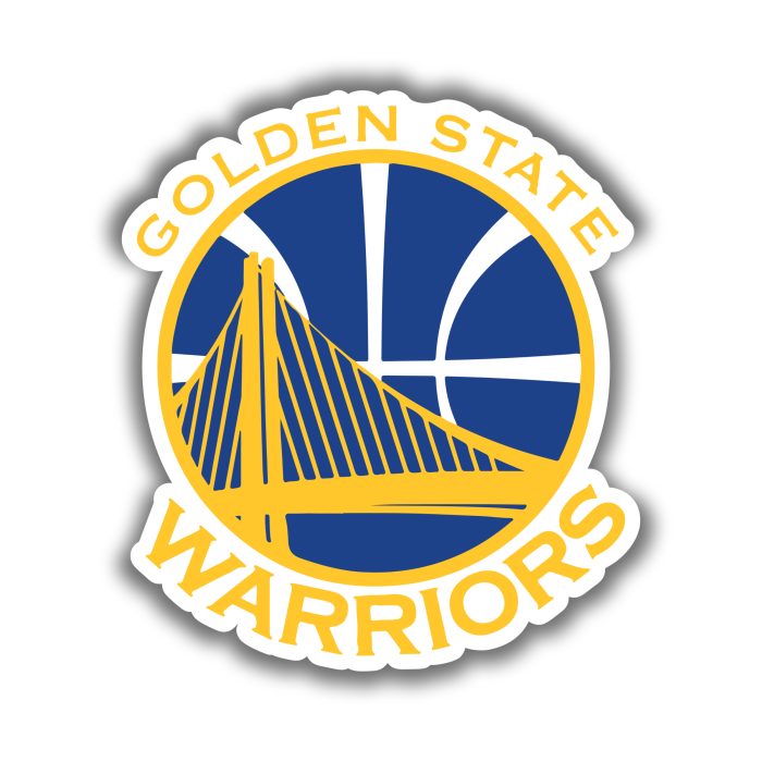 Golden State Warriors - Blue Basketball With Bridge - Iron On - Custom Size