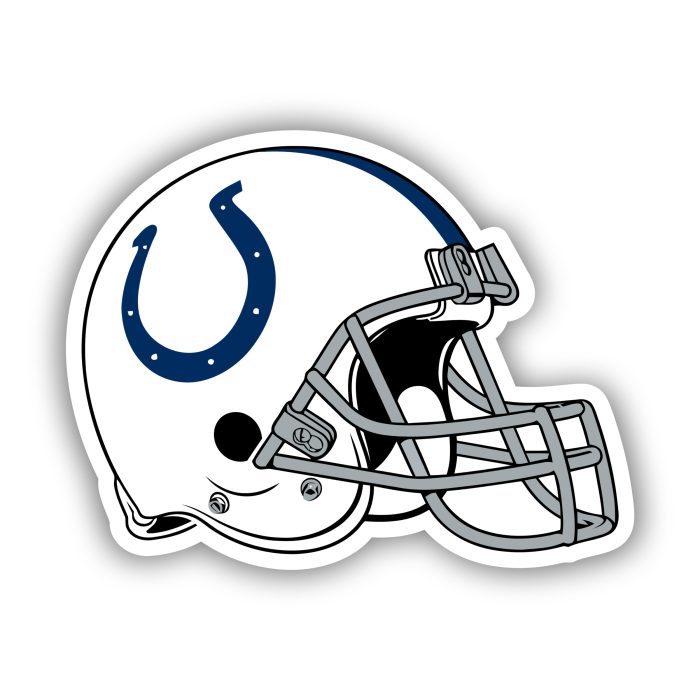 Indianapolis Colts - Helmet - Iron On - Custom Size