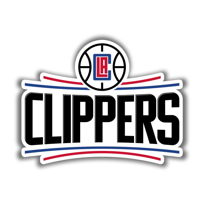 Los Angeles Clippers - White Basketball With Clippers - Iron On - Custom Size