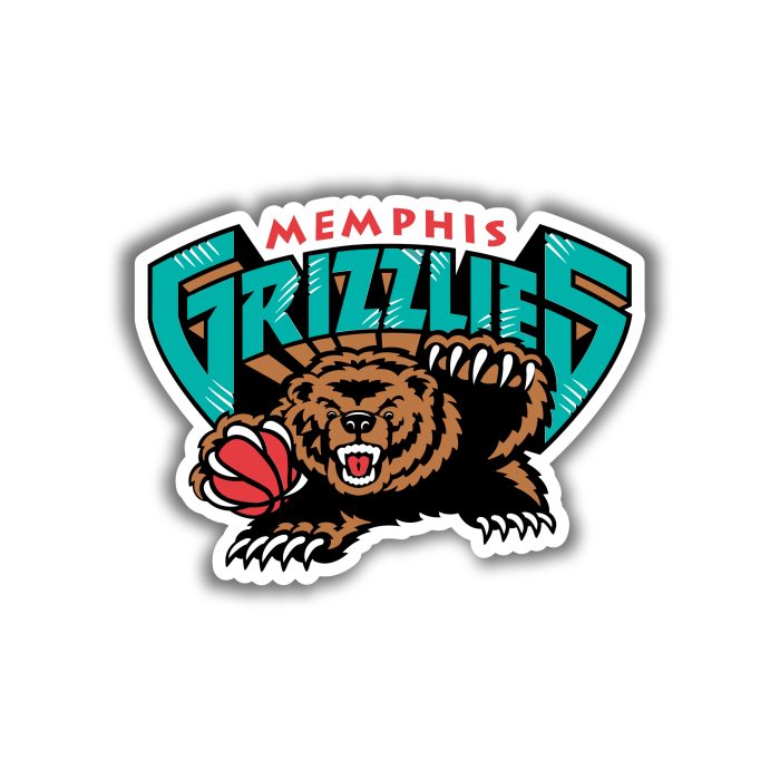 Memphis Grizzlies - Grizzly With Name Above - Temporary Tattoo