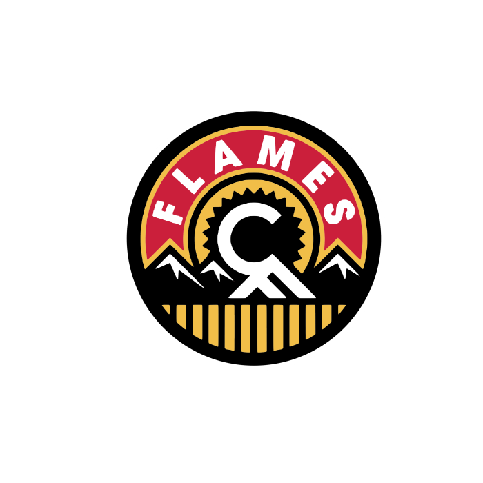 Calgary Flames - Circle Logo - Iron On - Custom Size