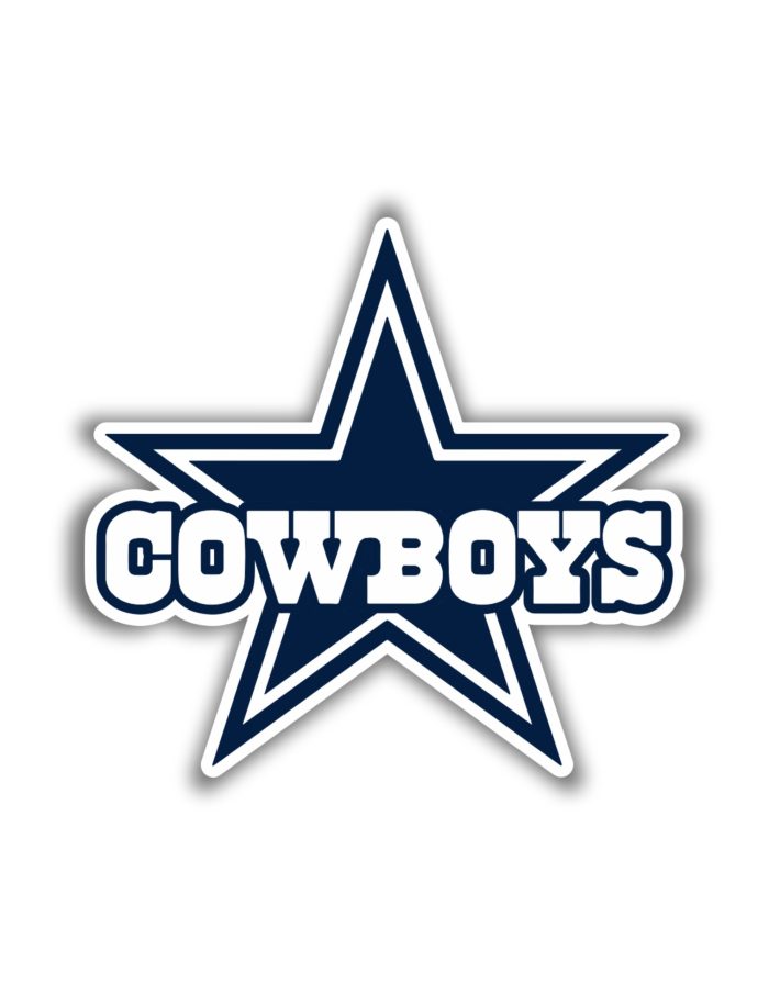 Dallas Cowboys - Blue Star - Iron On - Custom Size