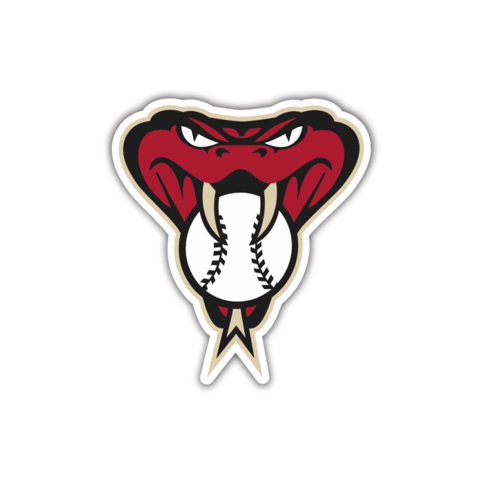 Arizona Diamondbacks - Snake with Baseball - Iron On - Custom Size