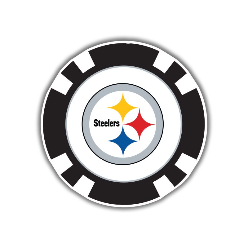 Pittsburgh Steelers - Poker Chip - Iron On - Custom Size