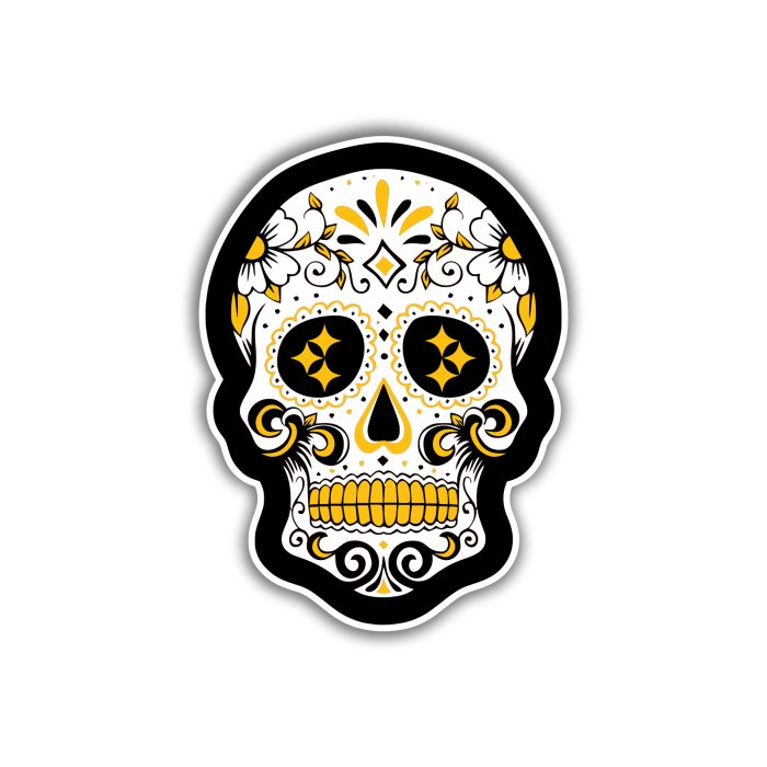 Pittsburgh Steelers - Skull - Iron On - Custom Size