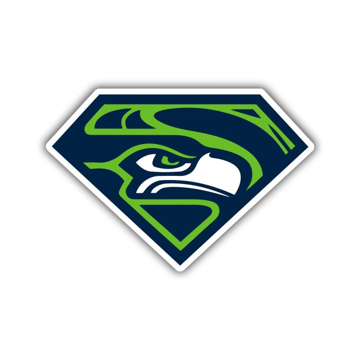 Seattle Seahawks - Superman - Iron On - Custom Size