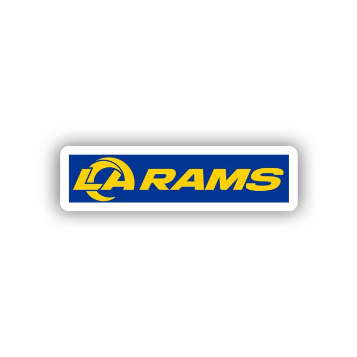 Los Angeles Rams - Blue with Yellow Lettering - Iron On - Custom Size