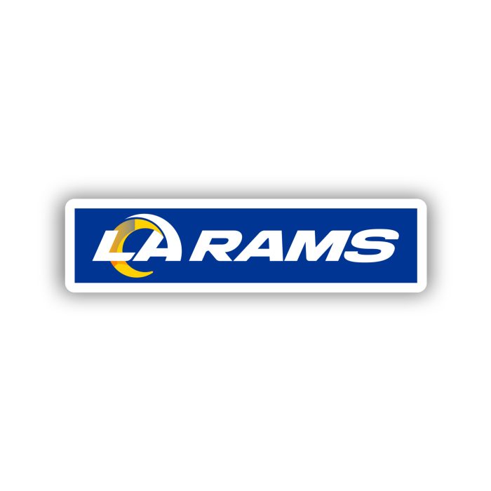 Los Angeles Rams - Blue with White Lettering - Iron On - Custom Size