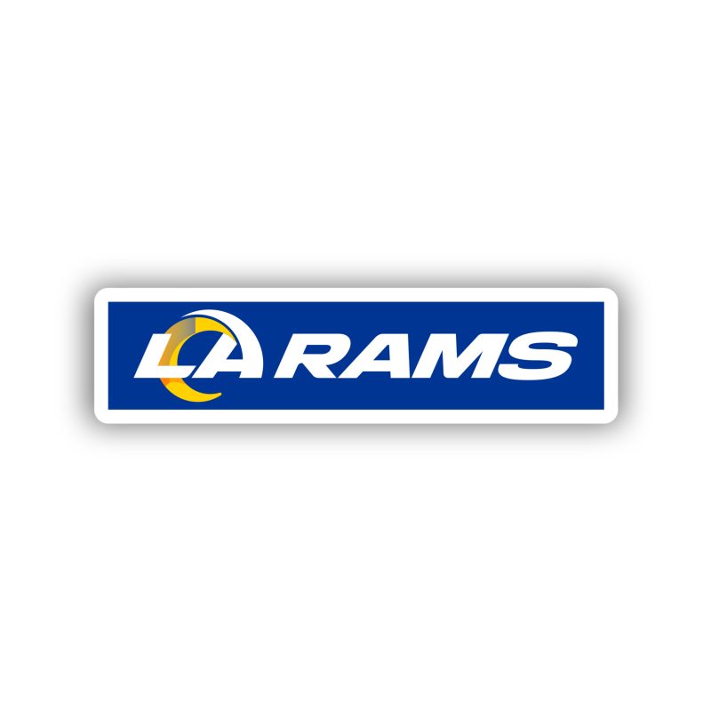 Los Angeles Rams - Blue with White Lettering - Iron On - Custom Size
