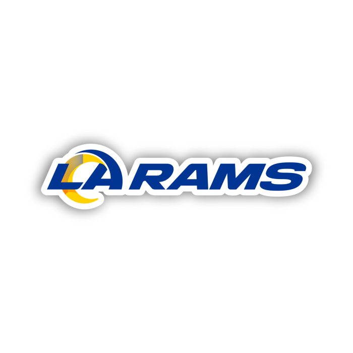 Los Angeles Rams - Blue Lettering - Iron On - Custom Size