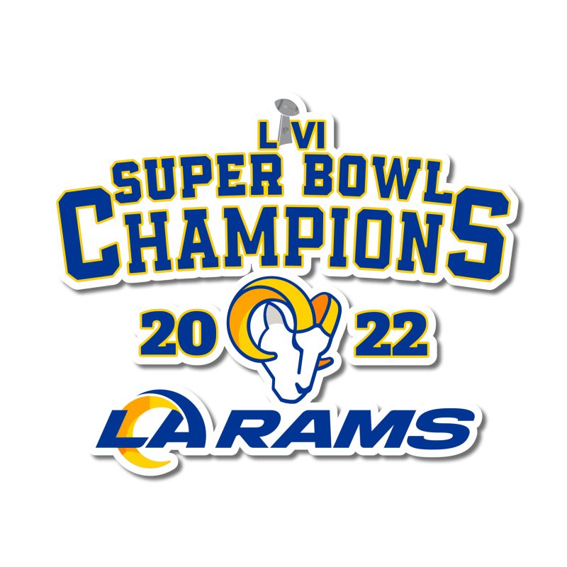 Los Angeles Rams - Super Bowl Champion - Iron On - Custom Size