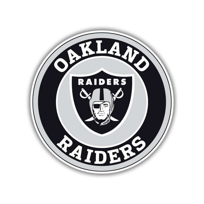 Las Vegas Raiders - Circle Logo - Iron On - Custom Size