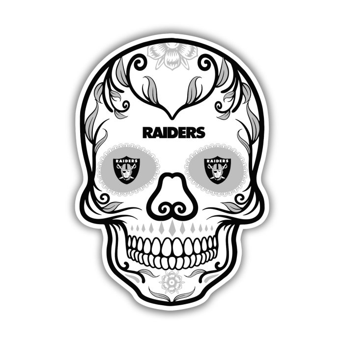 Las Vegas Raiders - Sugar Skull - Iron On - Custom Size