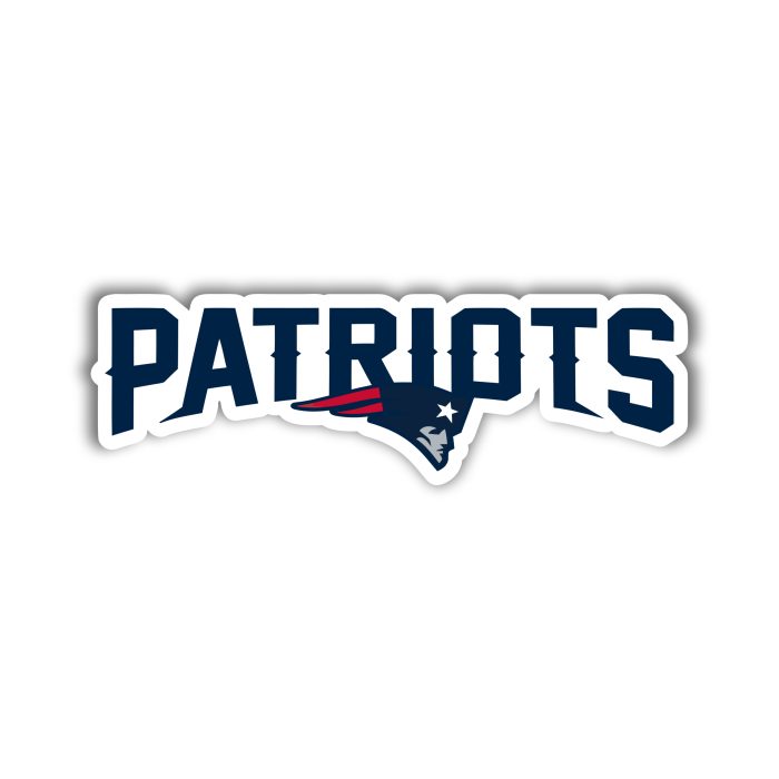 New England Patriots - Wording with Head - Iron On - Custom Size