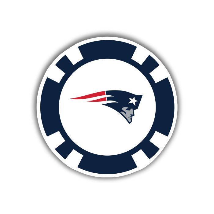 New England Patriots - Poker Chip - Iron On - Custom Size