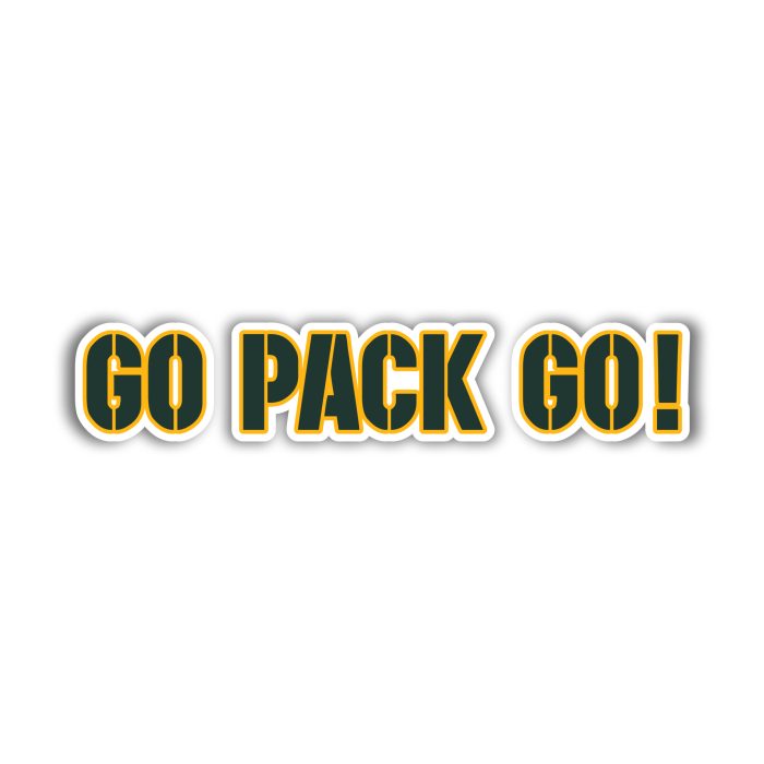 Green Bay Packers - Go Pack Go Lettering - Iron On - Custom Size