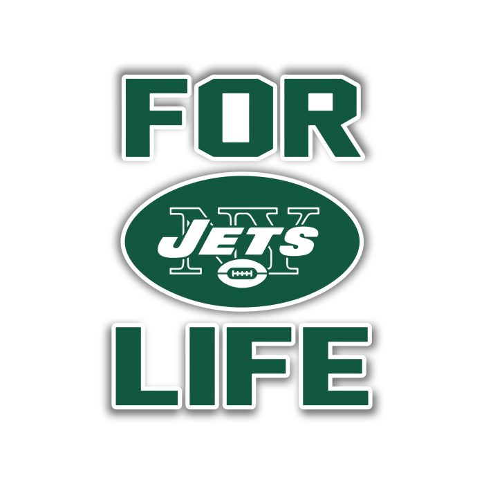 New York Jets - For Life - Iron On - Custom Size