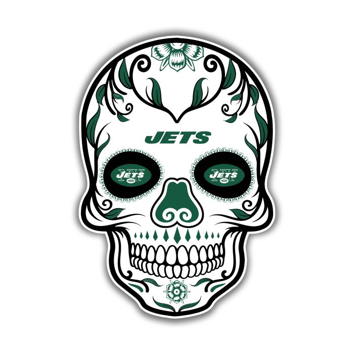 New York Jets - Sugar Skull - Iron On - Custom Size