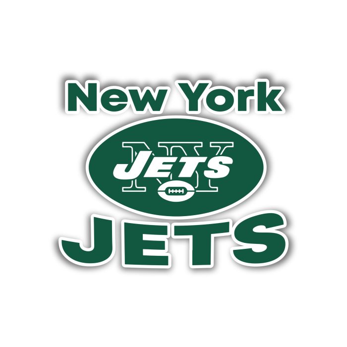 New York Jets - Football With Name - Iron On - Custom Size