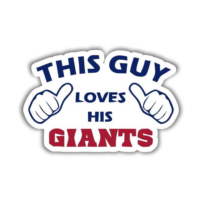 New York Giants - This Guy Loves His Giants  - Iron On - Custom Size