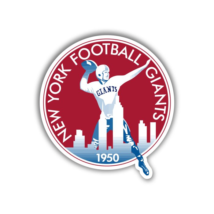 New York Giants - Red Circle 1950  - Iron On - Custom Size