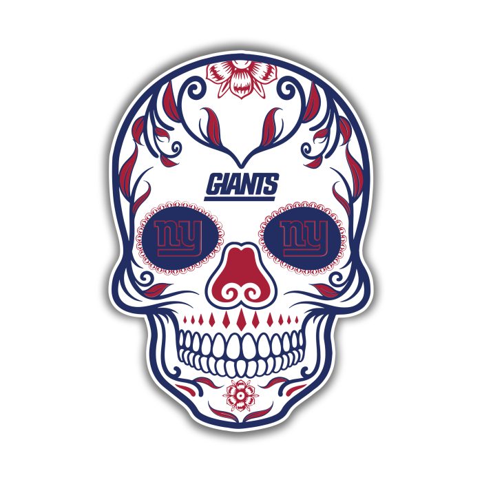 New York Giants - Sugar Skull  - Iron On - Custom Size