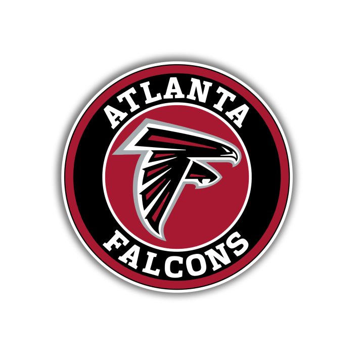 Atlanta Falcons - Circle - Iron On - Custom Size