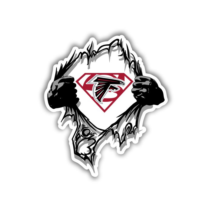 Atlanta Falcons - Superman - Iron On - Custom Size