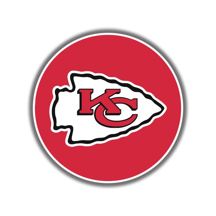 Kansas City Chiefs Circle Logo - Iron On - Custom Size