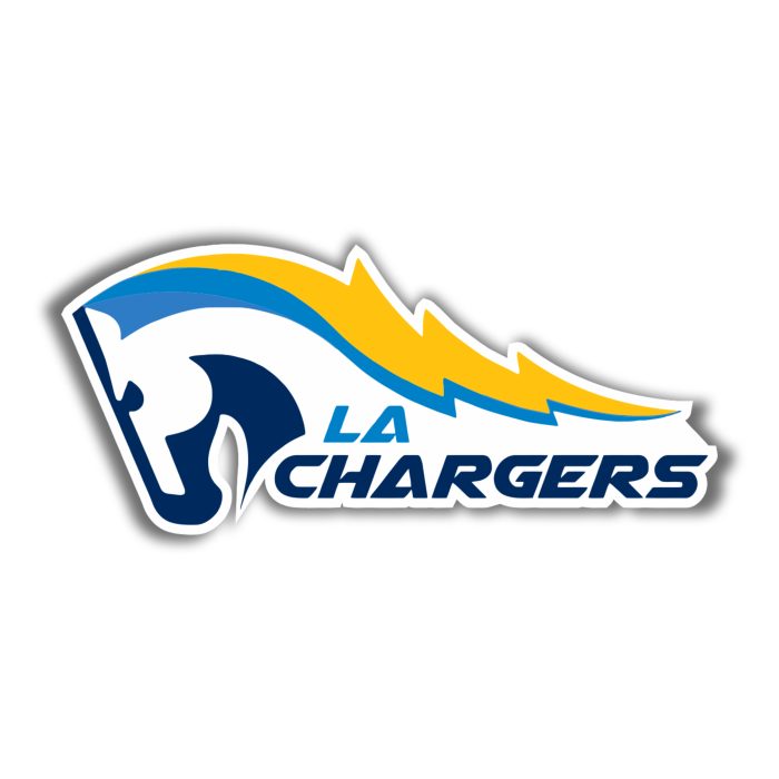 Los Angeles Chargers - Horse - Iron On - Custom Size