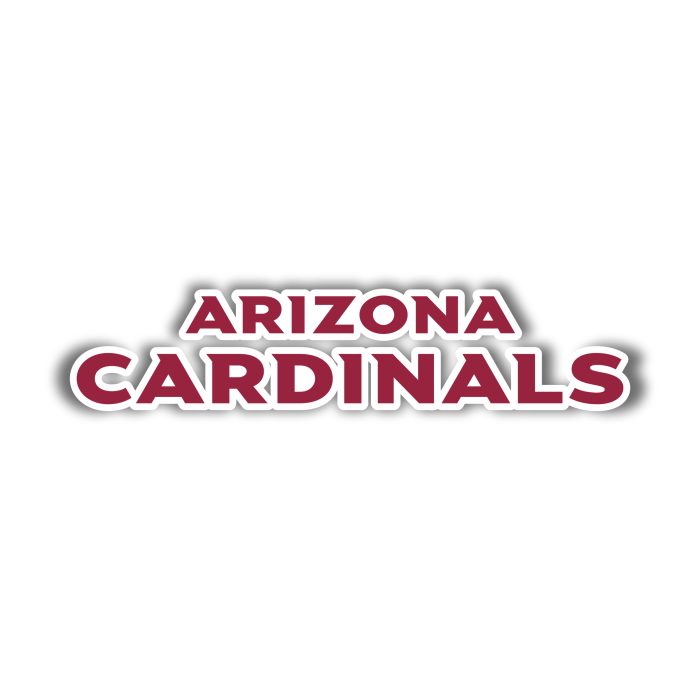 Arizona Cardinals - Wording - Iron On - Custom Size