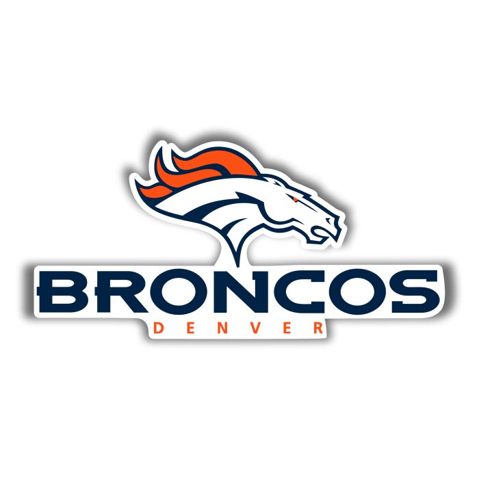 Denver Broncos - Bronco with Lettering - Iron On - Custom Size