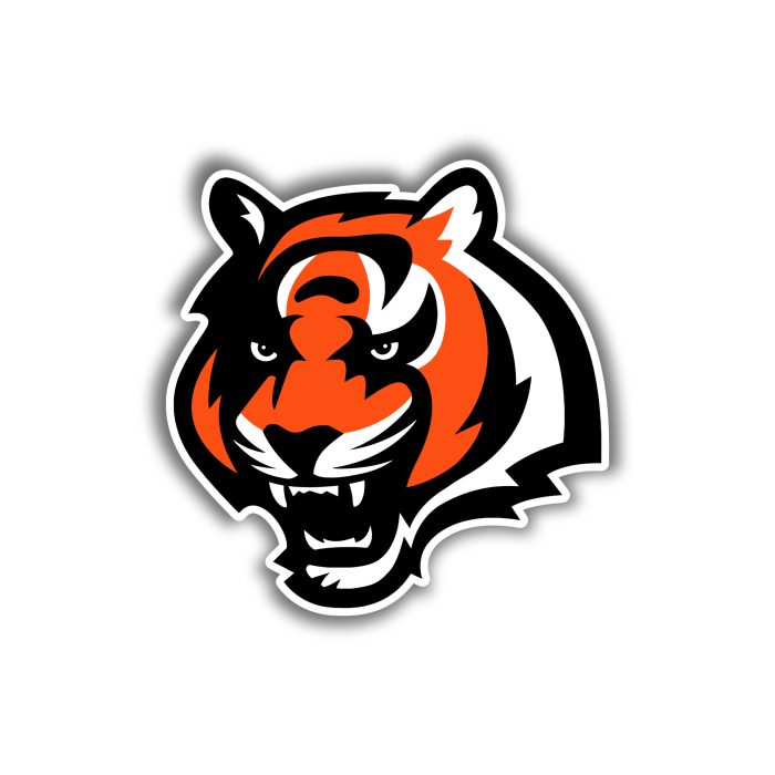 Cincinnati Bengals - Head - Iron On - Custom Size