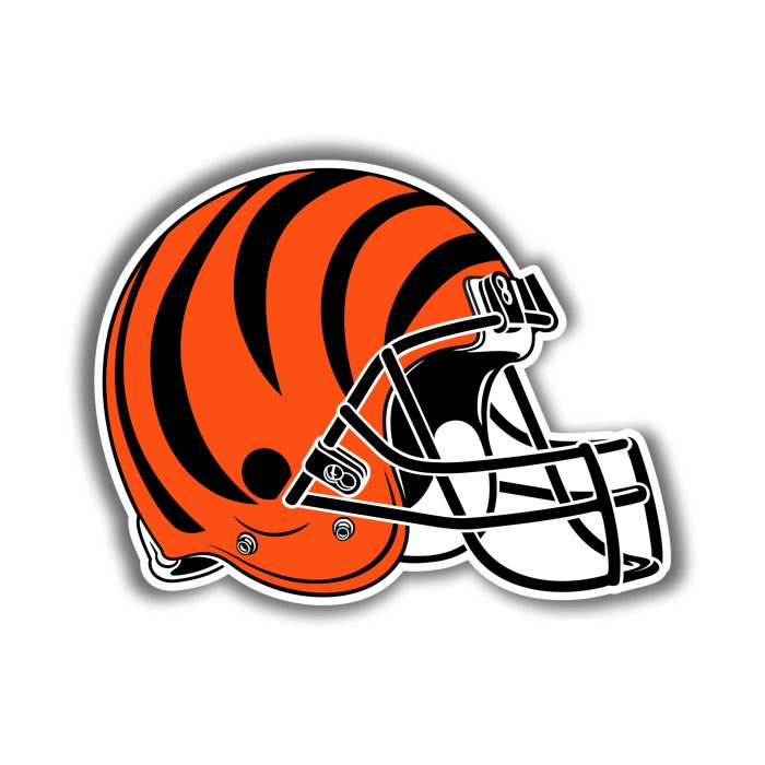 Cincinnati Bengals - Tiger Stripes Helmet - Iron On - Custom Size