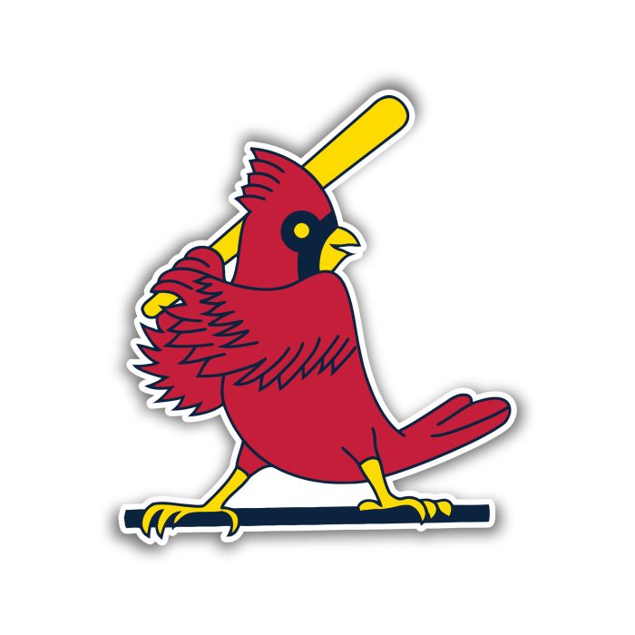 St. Louis Cardinals - Bird with Bat - Iron On - Custom Size