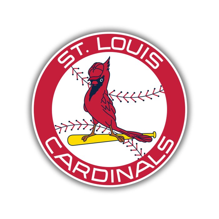 St. Louis Cardinals - Red Circle with Baseball - Iron On - Custom Size